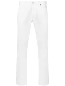 Emporio Armani джинсы кроя слим с логотипом, белый