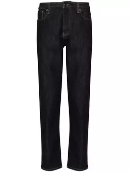 Emporio Armani джинсы прямого кроя с логотипом, синий