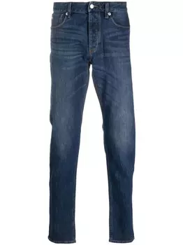 Emporio Armani джинсы с нашивкой-логотипом, синий