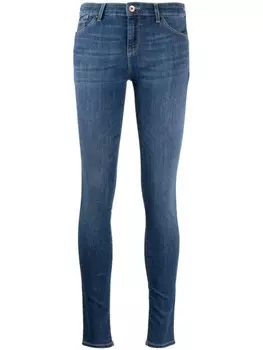 Emporio Armani джинсы с вышитым логотипом, синий