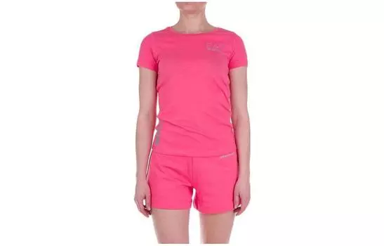 EMPORIO ARMANI EA7 SS23 Шорты женские розовые