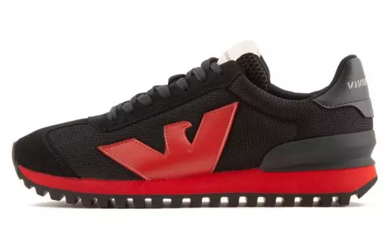 EMPORIO ARMANI EA Lifestyle Shoes Men Low-top Black/Red