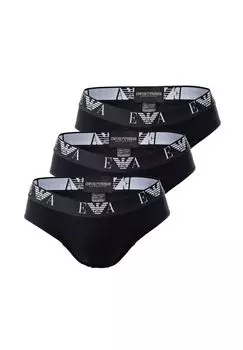 EMPORIO ARMANI EMPORIO ARMANI мужские трусы, набор из 3 шт. - трусы, нижнее белье, хлопок стрейч EMPORIO ARMANI, черный