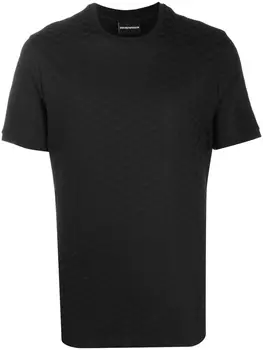 Emporio Armani фактурная футболка, черный
