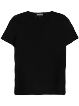 Emporio Armani фактурная футболка, черный