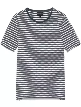 Emporio Armani фактурная футболка, серый