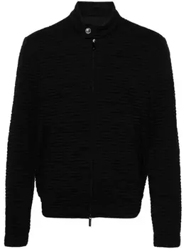 Emporio Armani фактурная куртка на молнии, черный