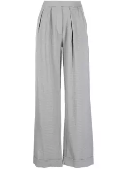 Emporio Armani фактурные брюки прямого кроя, серый