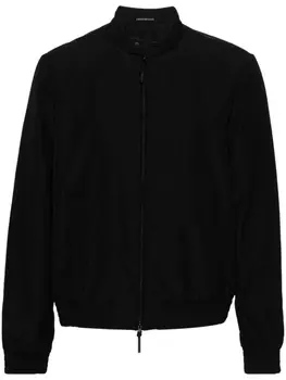 Emporio Armani фактурный бомбер на молнии, черный