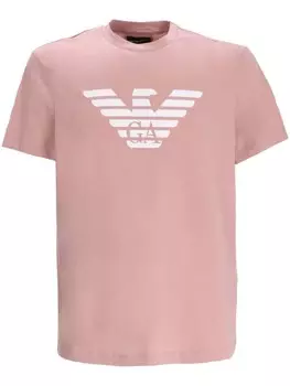 Emporio Armani футболка из джерси с логотипом, розовый