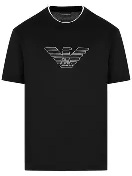 Emporio Armani футболка из джерси с логотипом, черный
