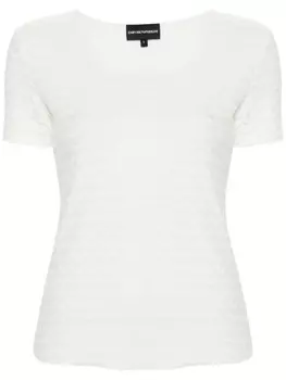 Emporio Armani футболка из джерси с узором зигзаг, белый