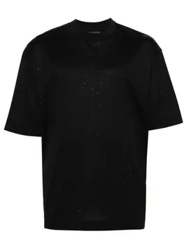 Emporio Armani футболка из джерси со стразами, черный