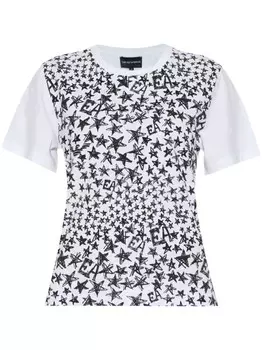 Emporio Armani футболка из хлопка с принтом звезд, белый