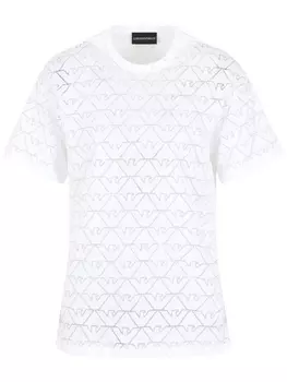 Emporio Armani футболка из смесового хлопка, белый