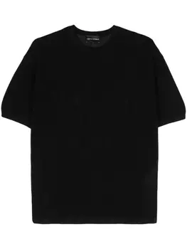 Emporio Armani футболка рыхлой вязки, черный