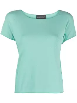 Emporio Armani футболка с геометричным узором, зеленый