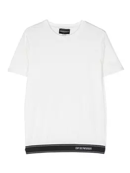 Emporio Armani футболка с логотипом, белый