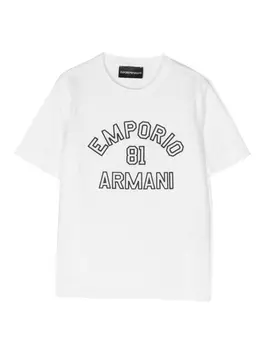 Emporio Armani футболка с логотипом, белый