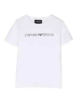 Emporio Armani футболка с логотипом, белый