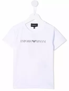 Emporio Armani футболка с логотипом, белый