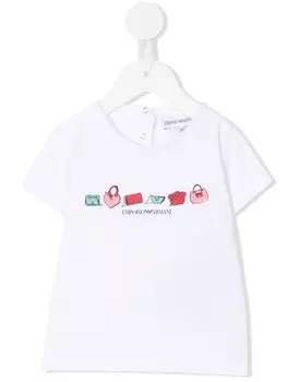 Emporio Armani футболка с логотипом, белый