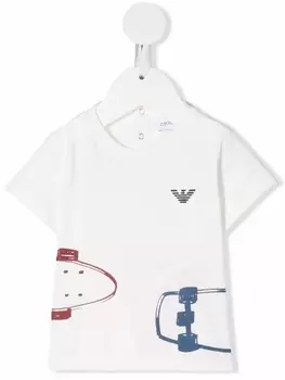 Emporio Armani футболка с логотипом, белый