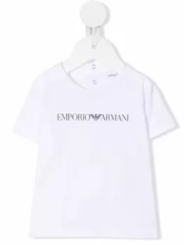 Emporio Armani футболка с логотипом, белый