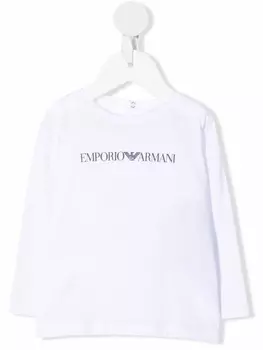 Emporio Armani футболка с логотипом, белый