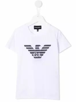 Emporio Armani футболка с логотипом, белый