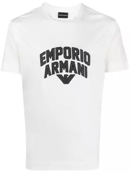 Emporio Armani футболка с логотипом, белый