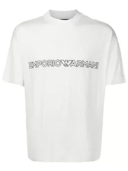 Emporio Armani футболка с логотипом, белый