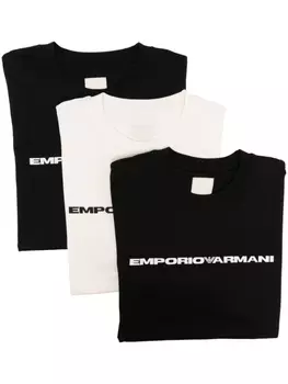 Emporio Armani футболка с логотипом, белый