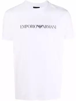 Emporio Armani футболка с логотипом, белый
