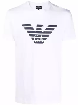 Emporio Armani футболка с логотипом, белый