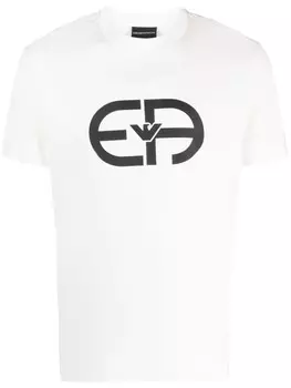 Emporio Armani футболка с логотипом, белый