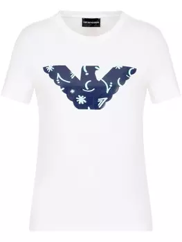 Emporio Armani футболка с логотипом, белый