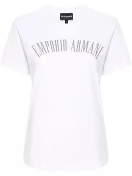 Emporio Armani футболка с логотипом, белый