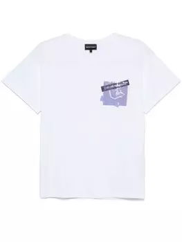 Emporio Armani футболка с логотипом, белый