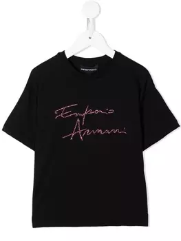 Emporio Armani футболка с логотипом, черный