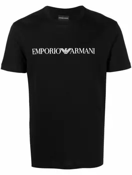 Emporio Armani футболка с логотипом, черный