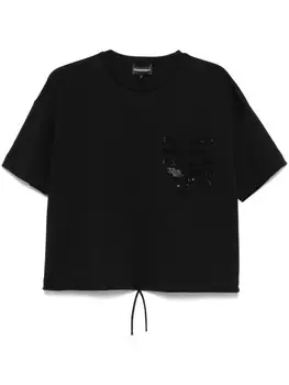 Emporio Armani футболка с логотипом, черный