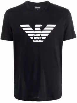 Emporio Armani футболка с логотипом Eagle, синий