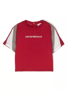Emporio Armani футболка с логотипом, красный