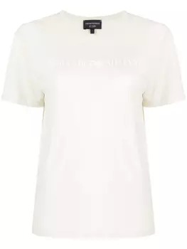 Emporio Armani футболка с логотипом, нейтральный цвет