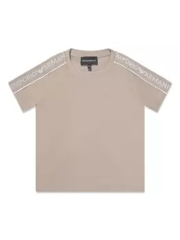 Emporio Armani футболка с логотипом, нейтральный цвет
