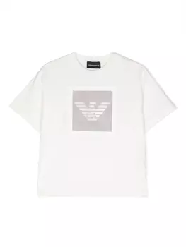 Emporio Armani футболка с логотипом, нейтральный цвет
