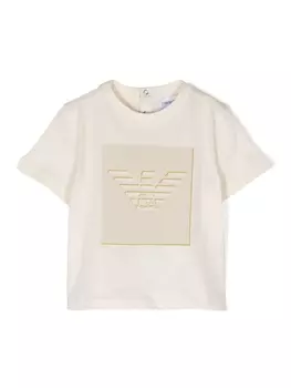 Emporio Armani футболка с логотипом, нейтральный цвет