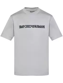Emporio Armani футболка с логотипом, серый