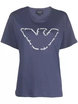Emporio Armani футболка с логотипом, синий